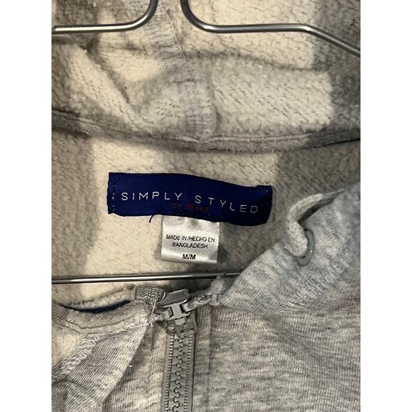 Simply Styled Gray Full Zip Hoodie Mens M - Picture 3 of 3